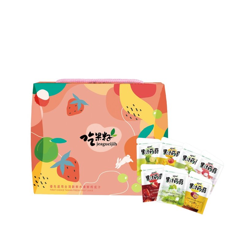 【吃果籽】果汁蒟蒻隨享盒 (14入/盒 x 2盒組) - 奶酪/布丁/果凍 - 其他材質 多色