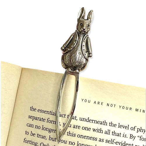 alisadesigns Large Victorian Style Quality Rabbit Bookmark Clip 925 Sterling Silver