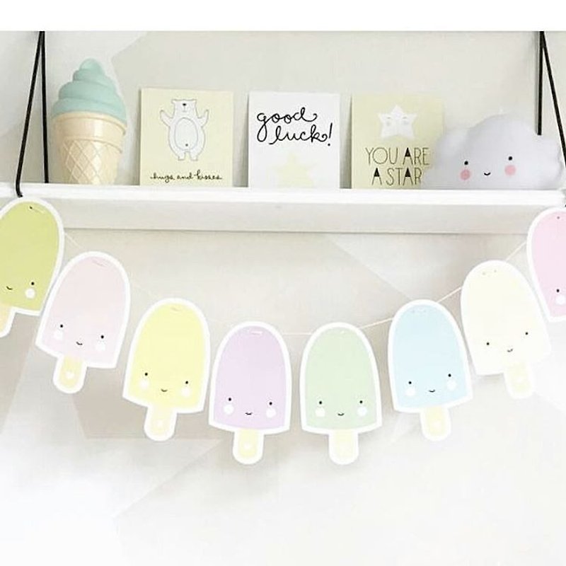 [Out of print sale] Netherlands｜a Little Lovely Company ❤Nordic wind healing popsicle party ornaments - Items for Display - Paper Multicolor