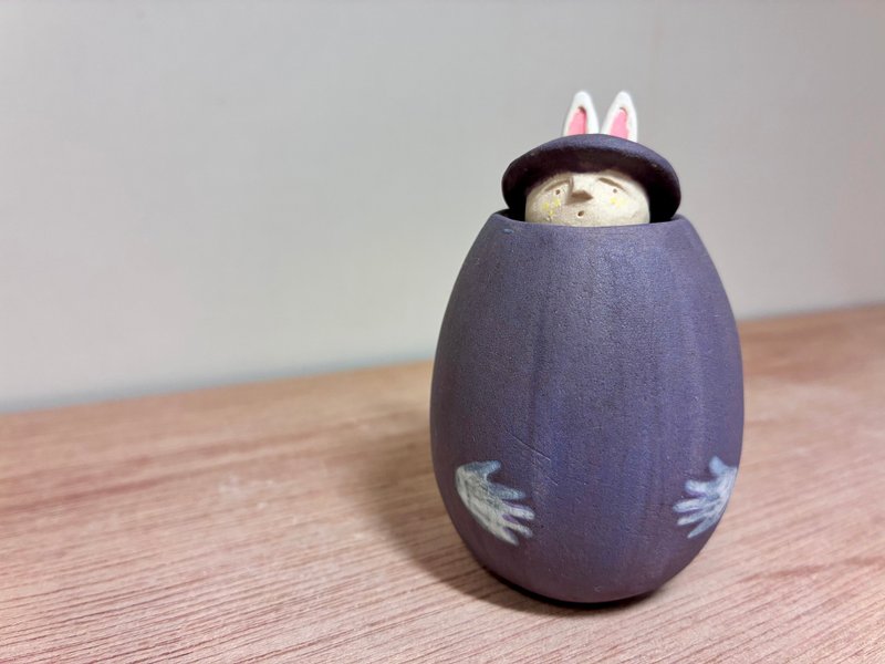 | Luna 陶偶系列 | 陶器 小兔子 霧紫 - 擺飾/家飾品 - 陶 紫色
