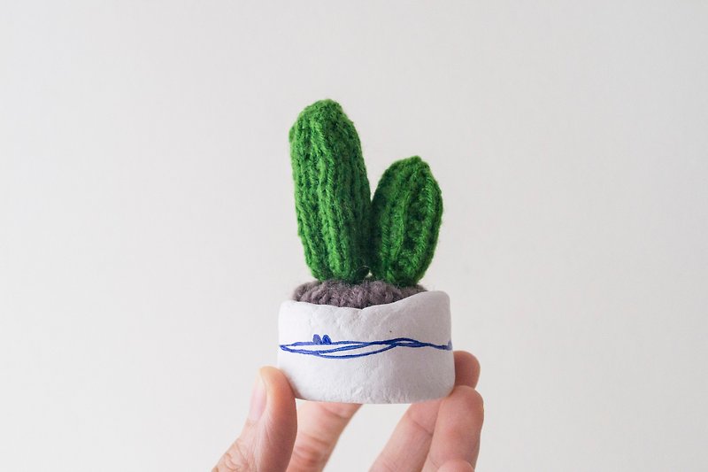 Miniature Knitted Cacti - home decor - Plants - Other Materials Multicolor