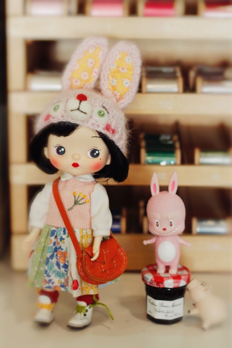 Holala丶middle blythe中布尺寸兔子帽