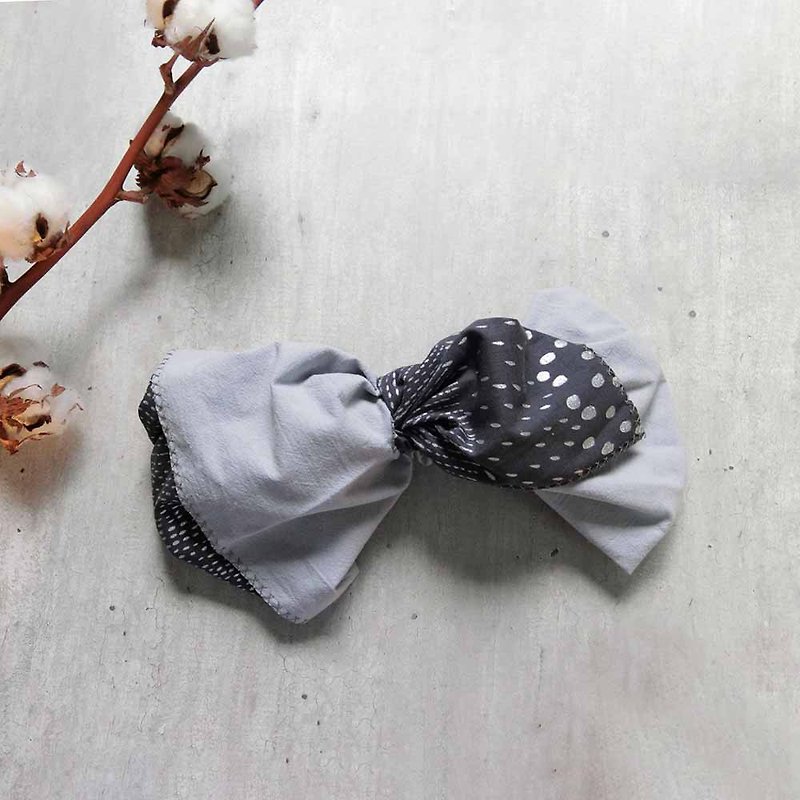 The world of rainy giant butterfly hair band - the whole strip can be taken apart - Headbands - Cotton & Hemp Gray