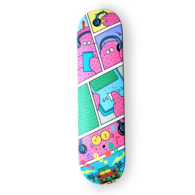 【 日本文様をアップデートする 】ナカオテッペイ　コラボスケボーデッキ - 海報/掛畫/掛布 - 木頭 多色