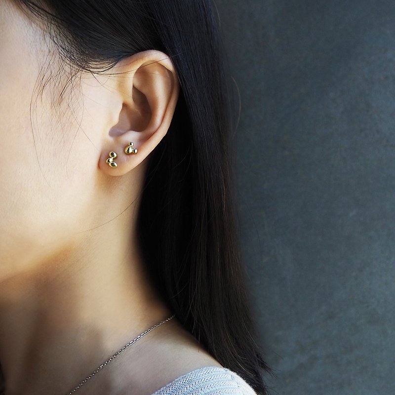 cell earring k_細胞耳環 K金 限量 設計師 訂製 珠寶 飾品 免運