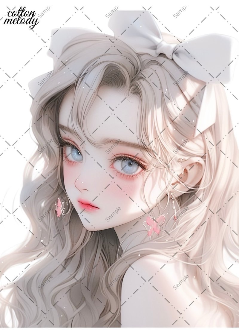 original sticker no.357 人物ステッカー オリジナルステッカー 人物ステッカー 女の子ステッカー オリジナル人物ステッカー - 貼紙 - 紙 