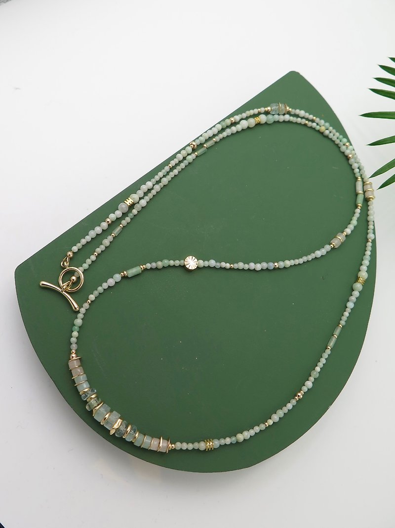 COLE COOL natural jade necklace unique present for her - Bracelets - Semi-Precious Stones Green
