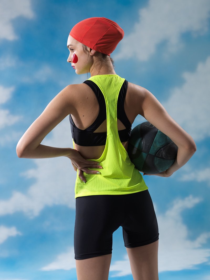 【SARLEE】Sporty three-piece swimsuit (with pad and swimming cap) - ชุดว่ายน้ำผู้หญิง - ไนลอน หลากหลายสี