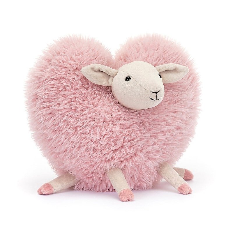 Jellycat Aimee Sheep 粉紅愛心綿羊 - 公仔模型 - 聚酯纖維 粉紅色