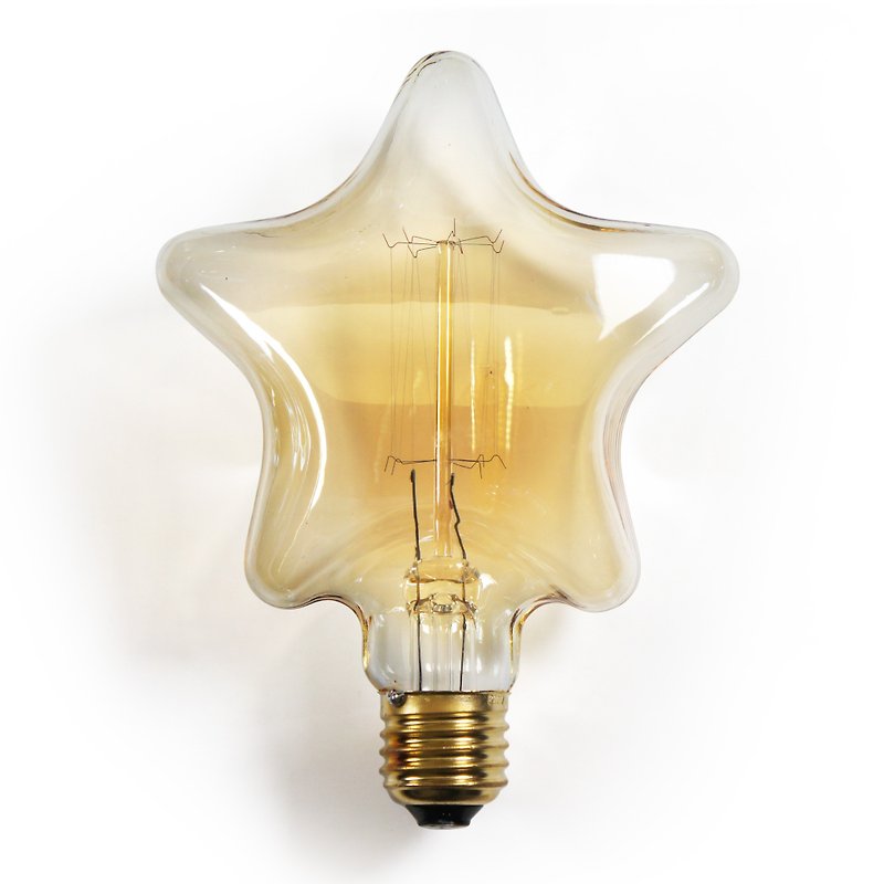 玻璃 燈具/燈飾 金色 - 星形燈泡 Edison-Style, 愛迪生復古鎢絲燈泡 : 1 個 (純燈泡)
