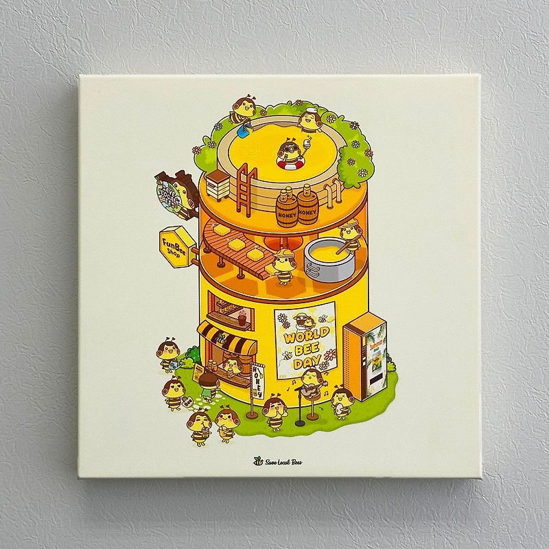 Save Local Bees Canvas - FunBee Tower - Posters - Other Materials 