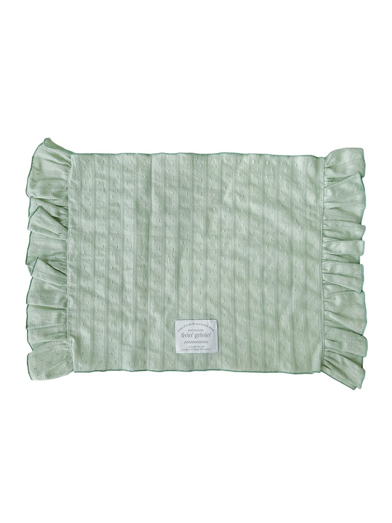 pompom kitchen cloth_green tea - Place Mats & Dining Décor - Cotton & Hemp Green