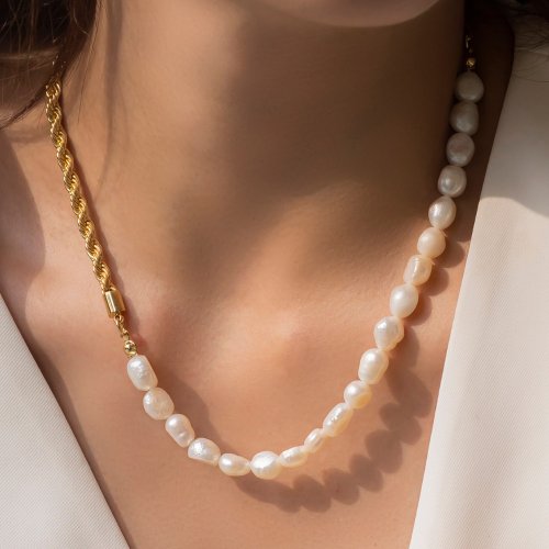Belinda Jewelry 輕珠寶 復古雙融優雅項鍊 珍珠 | 免運 | Belinda輕珠寶