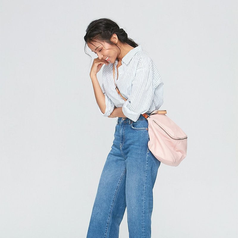Pimm's Lightweight Sheepskin Casual Shoulder Bag - Pink - Messenger Bags & Sling Bags - Genuine Leather Pink