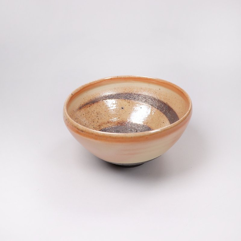 Mingyao kiln l firewood twisted orange bowl - Bowls - Pottery Orange