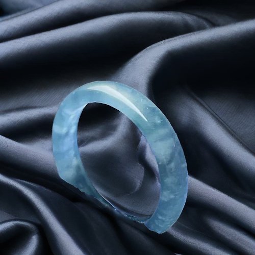 瓔珞珠寶盒 E.L.Jewelry Box 冰藍水翡翠戒指戒圈 | 國際8.5圍 | 天然翡翠A貨 | 送禮