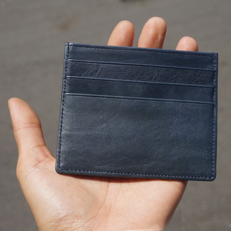 Sienna leather card holder (can be used as a simple wallet) - Wallets - Genuine Leather 