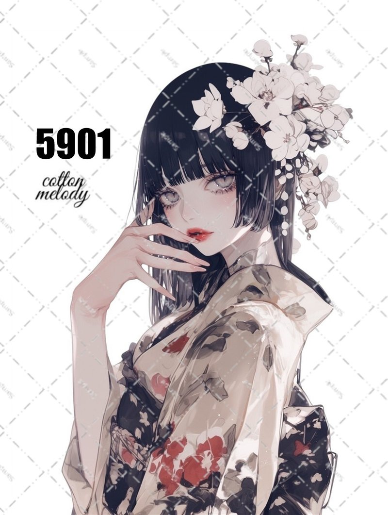 original sticker no.5901 人物ステッカー オリジナルステッカー 人物ステッカー 女の子ステッカー オリジナル人物ステッカー - 貼紙 - 紙 