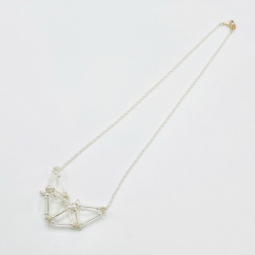 muik 3D Heart(small)NECKLACE 【White】
