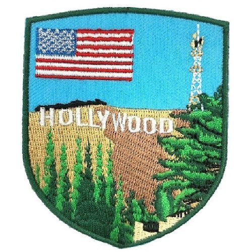 A-ONE 美國 好萊塢 USA HOLLYWOOD 補丁臂章燙 刺繡燙布貼 DIY衣飾立體