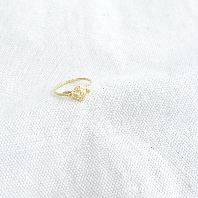 dia gold ring (7.5号) - 戒指 - 其他金屬 金色