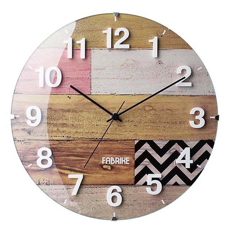 Clifden-geometric shape wall clock (pink) - Clocks - Wood Pink