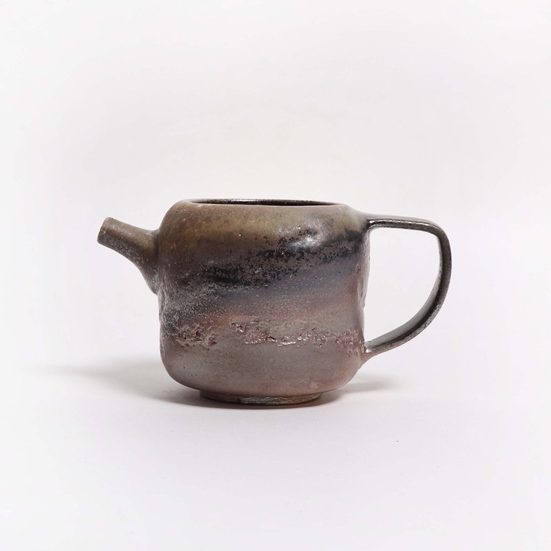明芽窯 l 柴燒落灰石印茶海公道杯 H2 - 茶壺/茶杯/茶具 - 陶 咖啡色