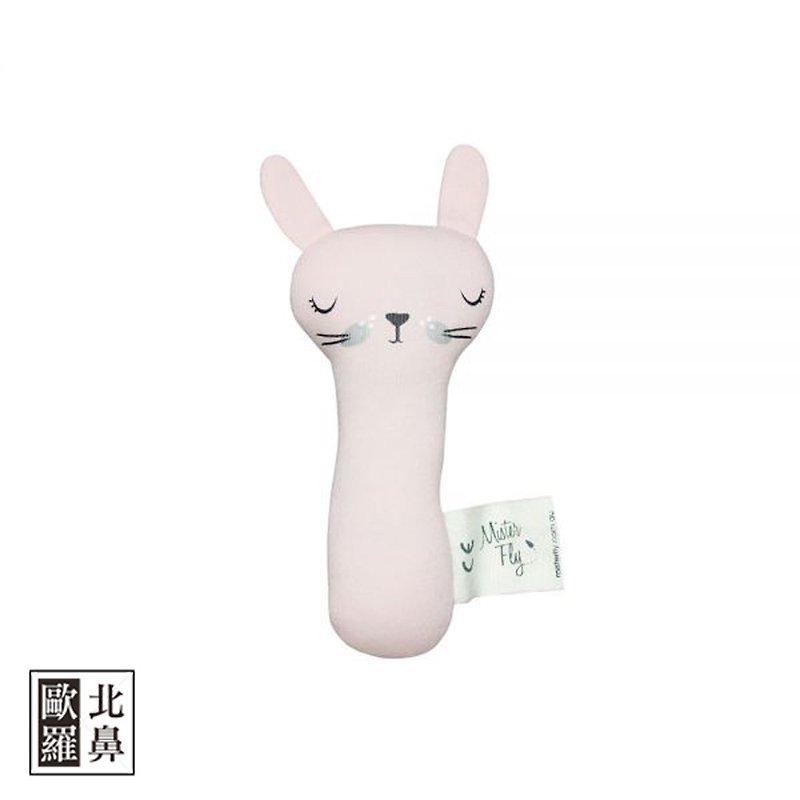 Mister Fly animal comfort rattle - pink bunny - Kids' Toys - Cotton & Hemp 