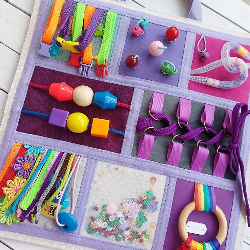 Happy Toy House Fidget blanket mat dementia, Sensory busy board Autism