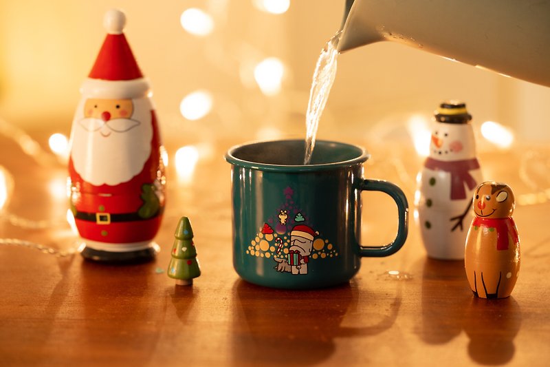 摩艾變色琺瑯杯 - 點亮聖誕樹款