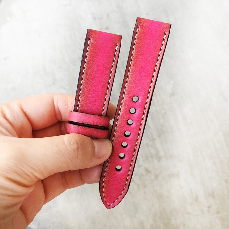 Apple Watch Band 38mm 42mm, Handmade, Series 5 Series 4 Series 3 Series 2,1 - Watchbands - Genuine Leather Pink