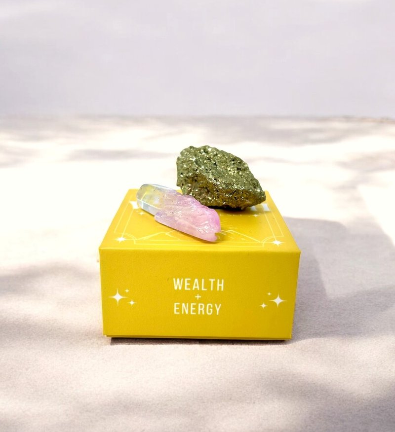 Crystoria Stone | 迷你水晶主題套裝 | WEALTH | 水晶原石 - 擺飾/家飾品 - 水晶 黃色