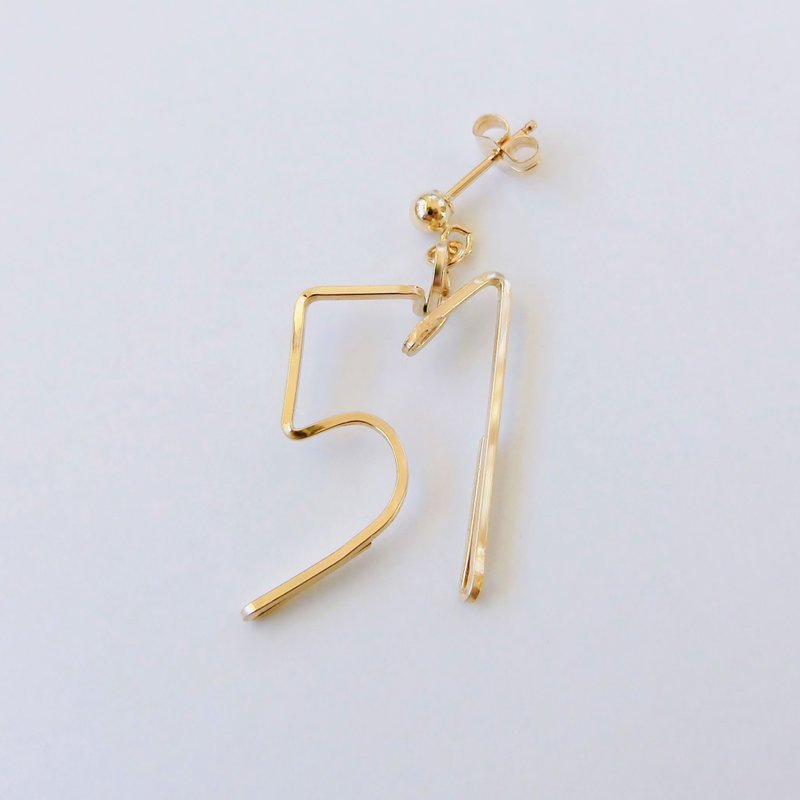 華麗的 2 位數耳環 - 項鍊 - 其他金屬 金色