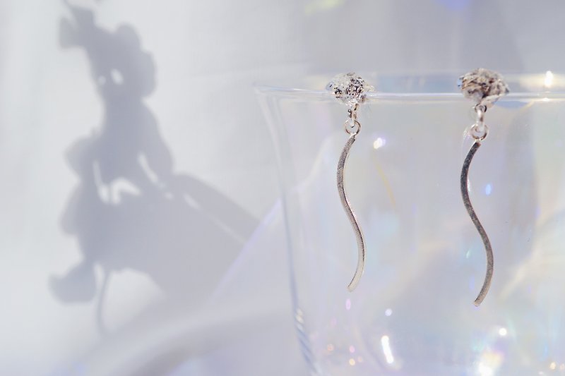 Herkimer Diamond shooting star 925 Silver Earrings - Earrings & Clip-ons - Gemstone Silver