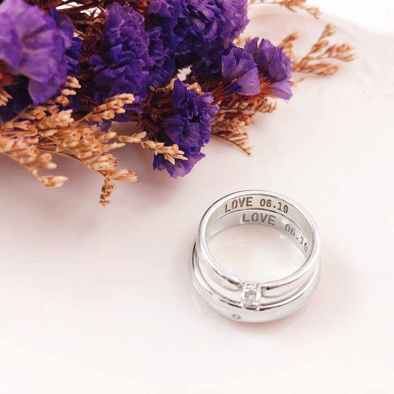 金工課程【相戀絮語銀戒】手作對戒/文化幣/外語教學可/1人可 - 金工/飾品 - 純銀 