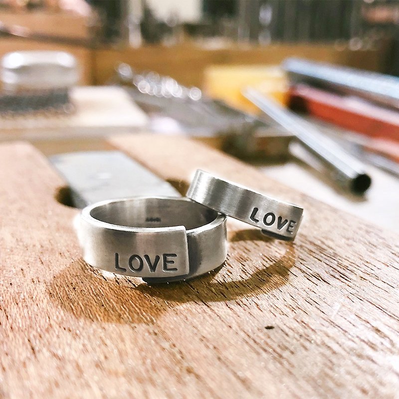 Metalworking Course [Group of 1 person] Progressive Silver of Love (Slim Style) Handmade Pairing Rings for Besties and Couples - งานโลหะ/เครื่องประดับ - เงินแท้ 