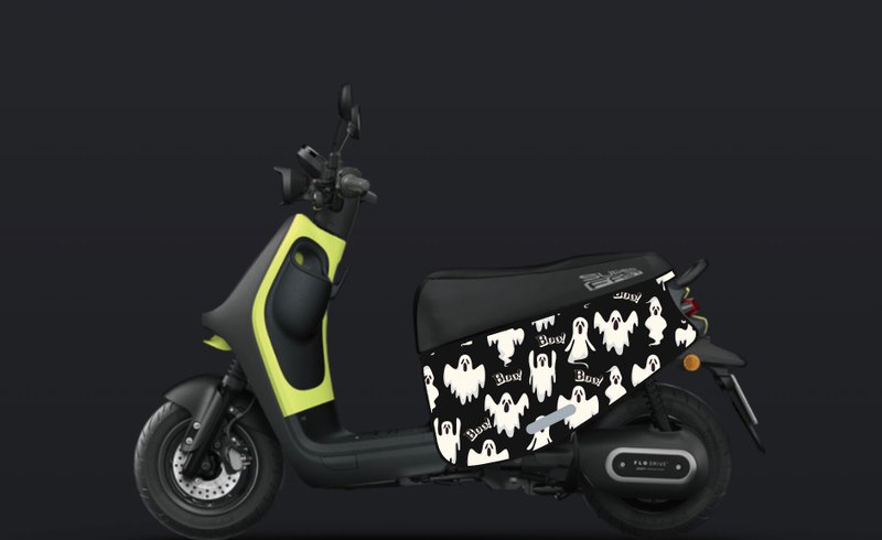 BLR gogoro 防刮車套 iD159 白幽靈 - 其他 - 聚酯纖維 黑色