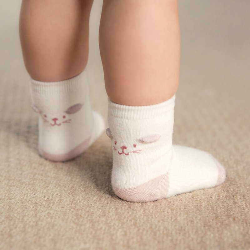 韓国の幸福の王子Begit動物の赤ちゃんの靴下 - ベビーソックス - コットン・麻 ピンク