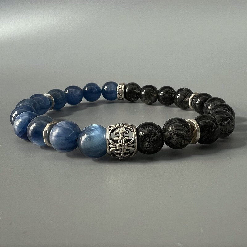 Black hair crystal Stone bracelet - Bracelets - Crystal Blue