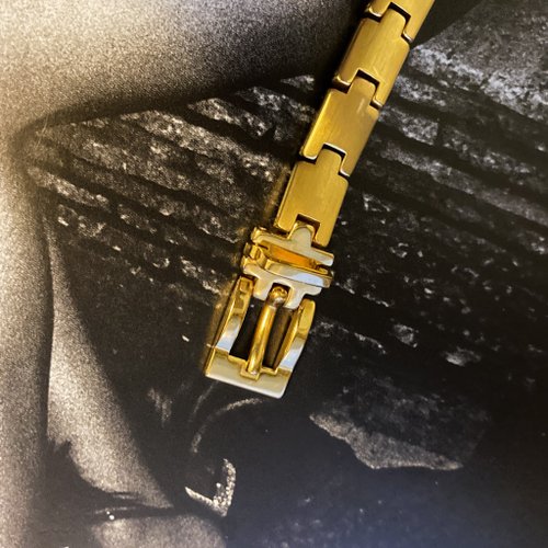MAGIST ゴールド ブレスレット L アンティークジュエリーMAGISTメタルストラップクラスプストーン