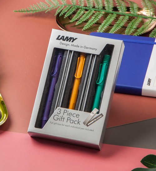 LAMY TAIWAN 官方旗艦館 LAMY 三入原子筆禮盒 / safari狩獵者系列 - candy - 無刻字