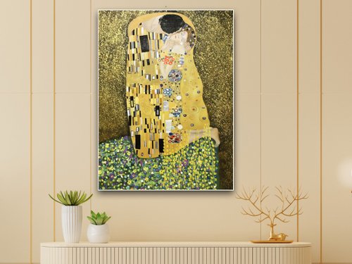 天使畫廊 天使畫廊/ 吻 / The Kiss/ 克林姆作品 / 複製畫/手工油畫/掛畫