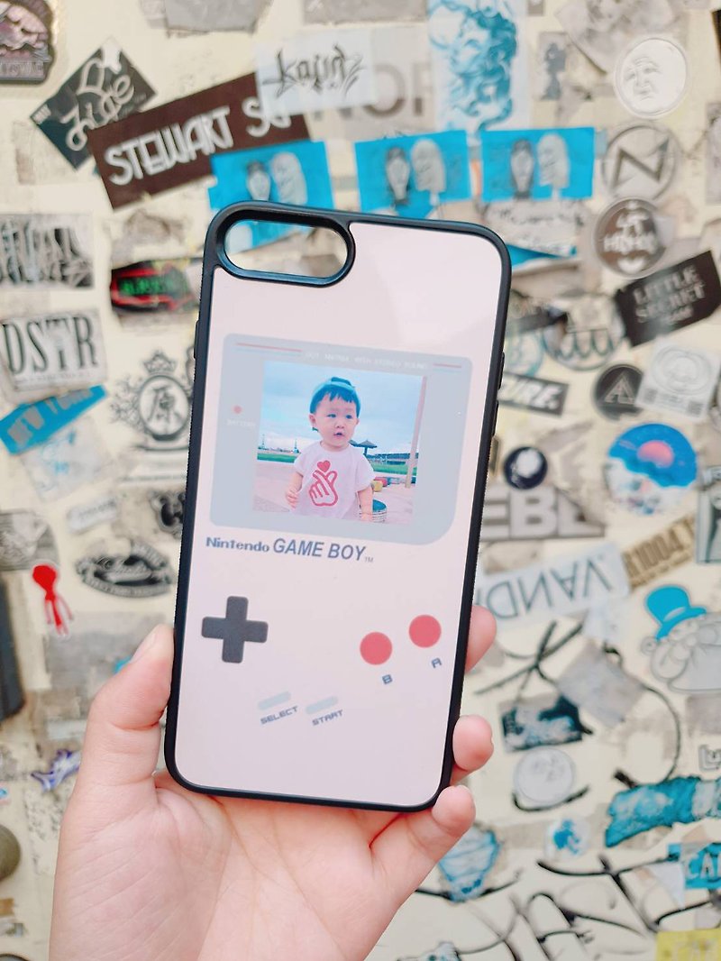 Retro design photos [GameBoy] Custom phone case can also draw your Q version G36GB - Phone Cases - Other Materials Gray