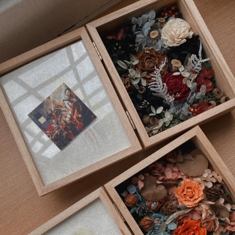 Preserved flower photo frame customized flower box - ช่อดอกไม้แห้ง - พืช/ดอกไม้ 
