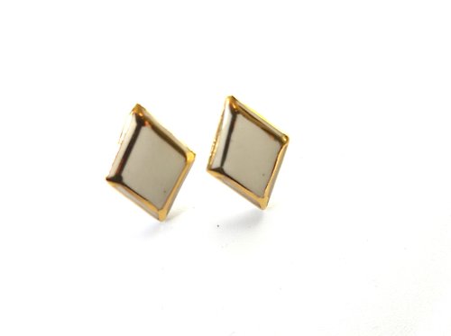 irodori ceramic accessory jewel cut pierce・earring hishigata 白