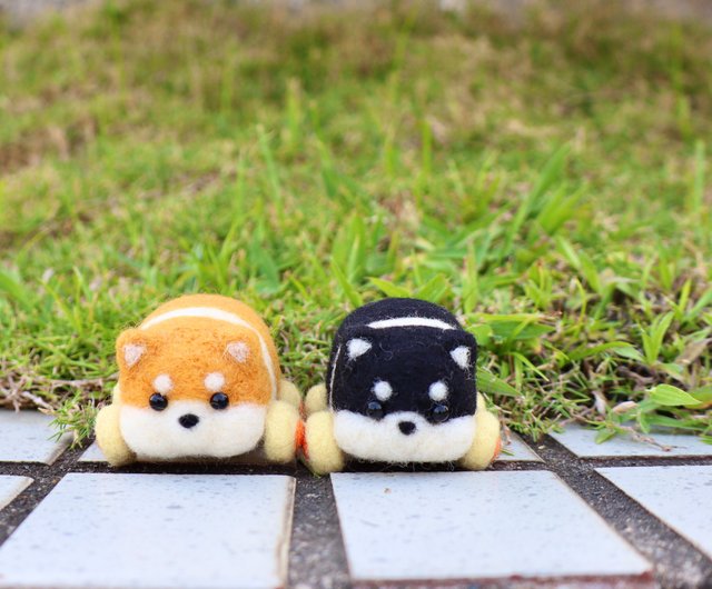 羊毛フェルト 柴犬カー アロマディフューザー - ショップ a