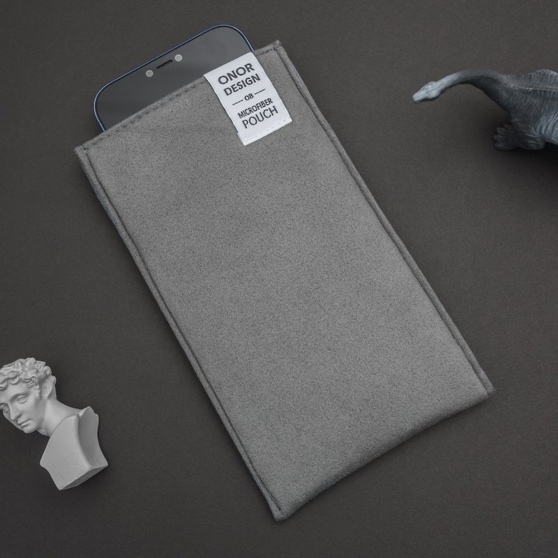 Wipeable mobile phone case Ob3 [Mist Gray] Minimalist design, anti-bacterial, anti-scratch, anti-fall, anti-fallout - เคส/ซองมือถือ - ไฟเบอร์อื่นๆ สีเทา