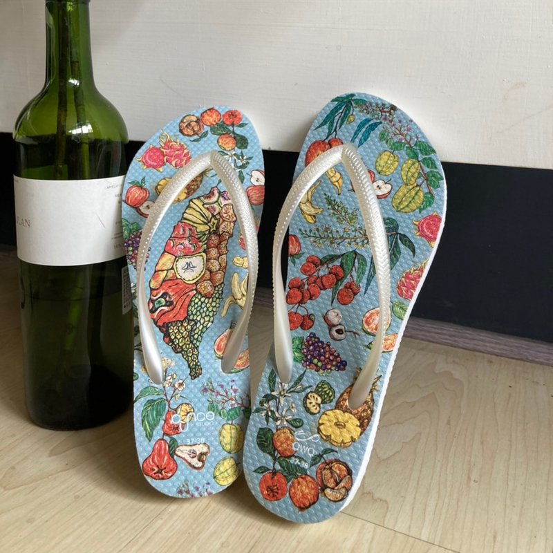 Rubber Slippers Multicolor - Women's anti-slip flip-flops, play food Zhilian flip flops, waterproof and environmentally friendly material - Taiwan Fruit -