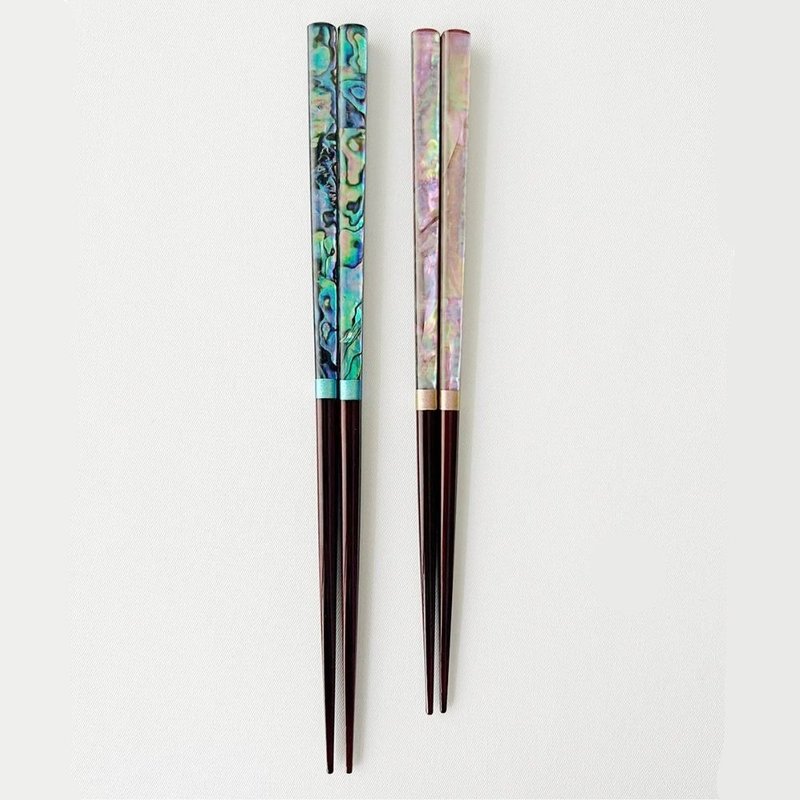 【結婚禮物】若狭塗 雅貝漆器夫妻對筷 /附木盒 - 筷子/筷架 - 木頭 多色