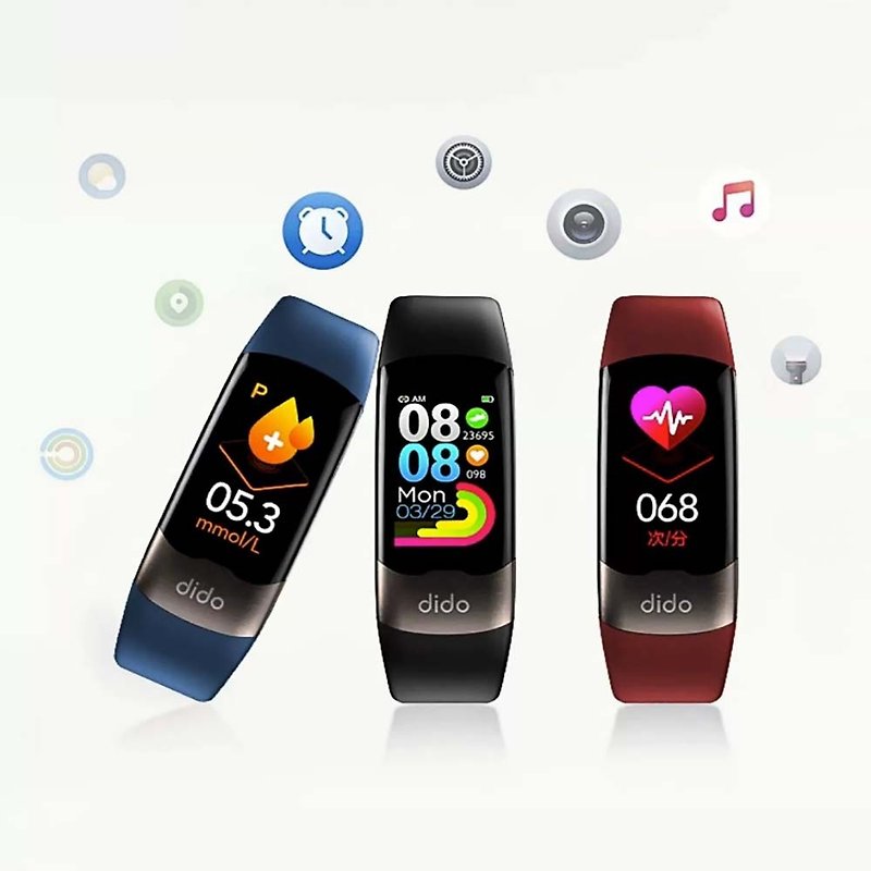 [Free shipping] dido smart bracelet heart rate blood pressure blood sugar dynamic monitor accurate sports health R62 - Gadgets - Other Materials Multicolor